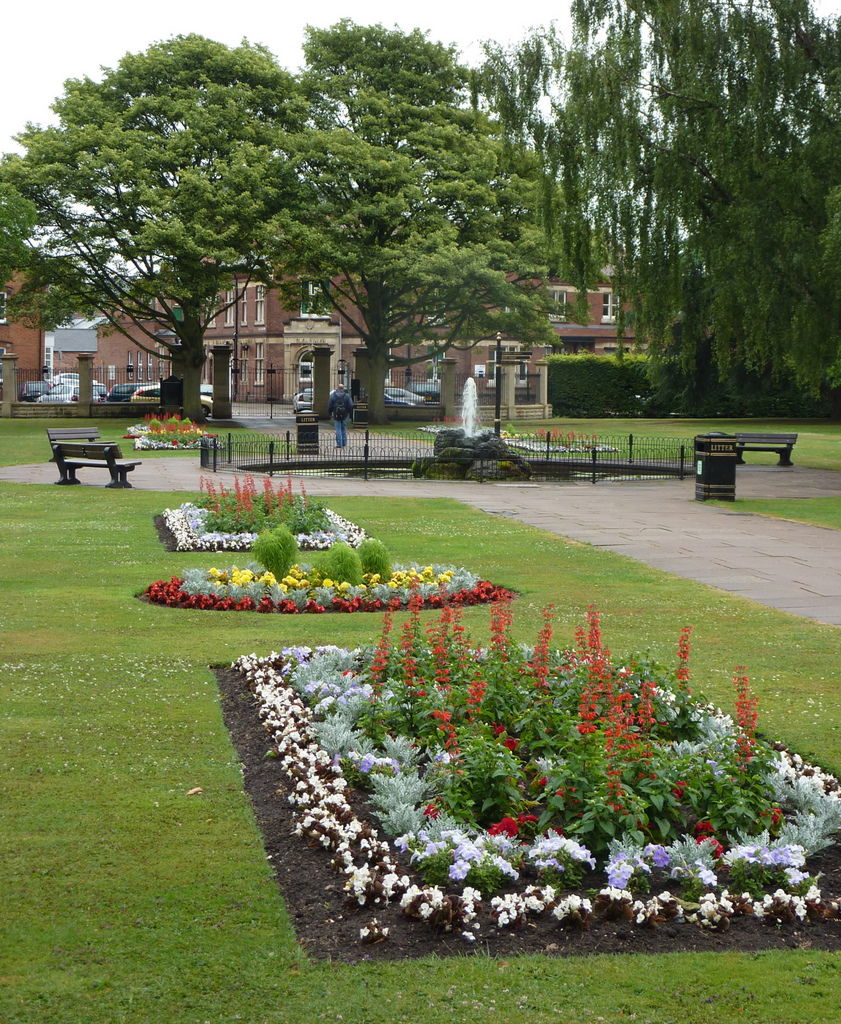 King's Park, looking towards Retford town centre