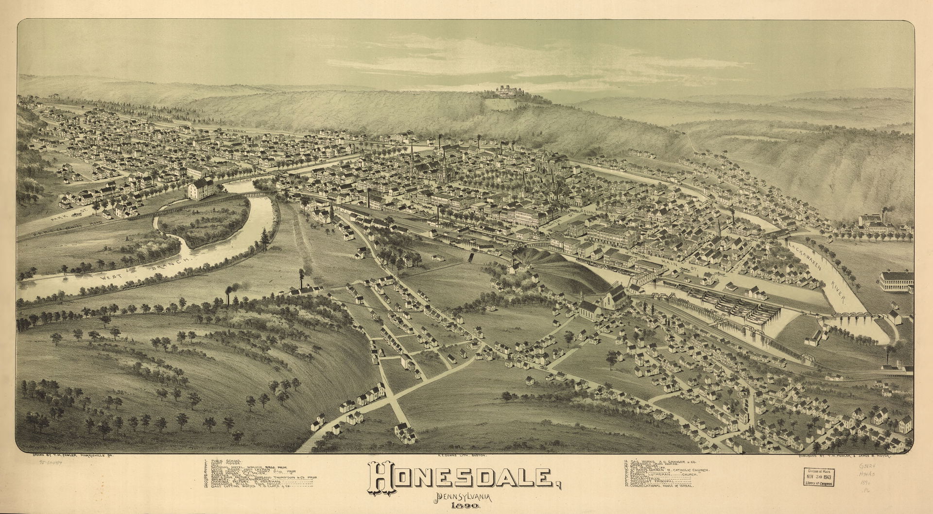 Perspective map not drawn to scale. Bird's-eye-view. LC Panoram…