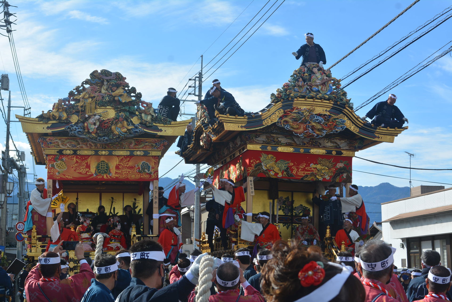 Chichibu Night Festival. Passing the floats of Nakamachi and Ka…