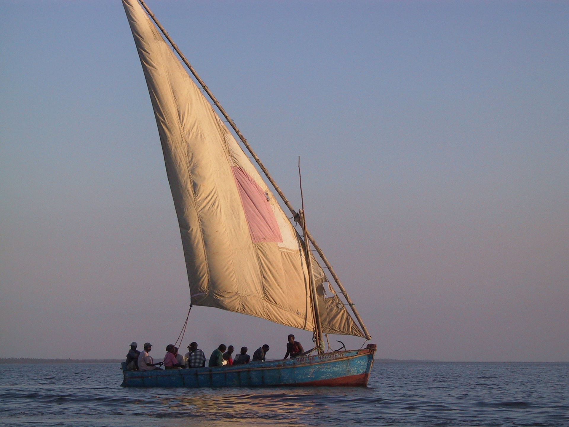 Dhow ferrying passengers from Inhambane to Maxixe in Mozambique…