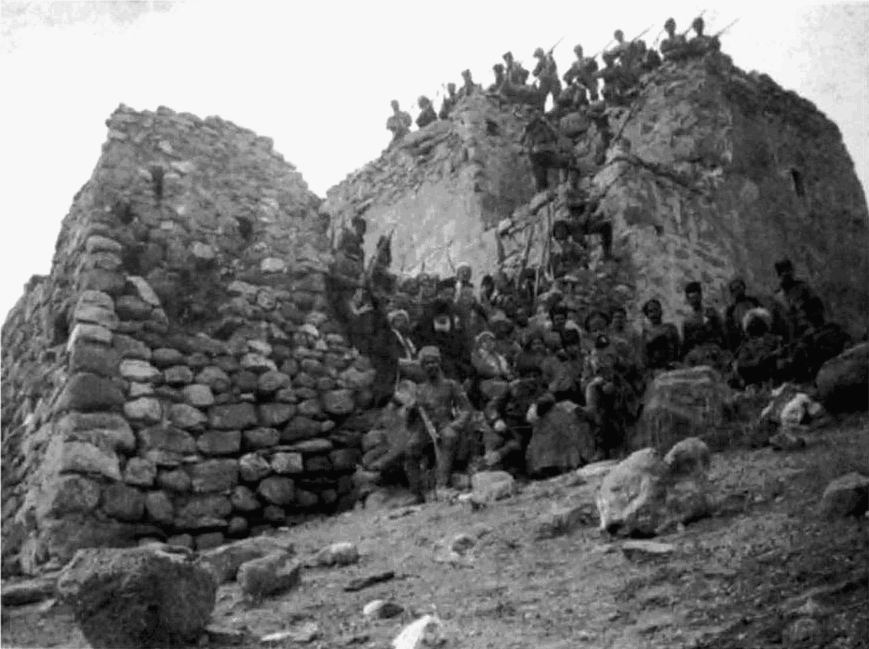 Armenian Fedayis at Derik Monastery, most likely after the Batt…