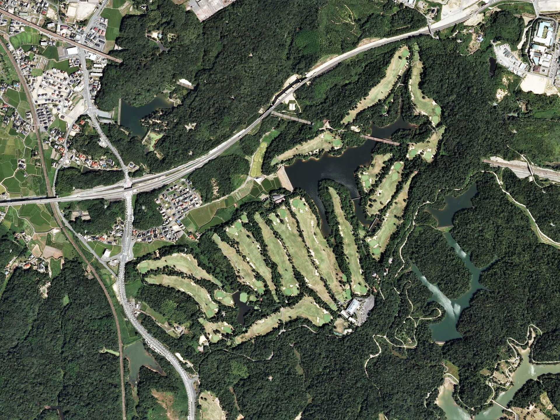 Choyo Country Club, Sanyo-Onoda Yamaguchi Aerial photograph.2009