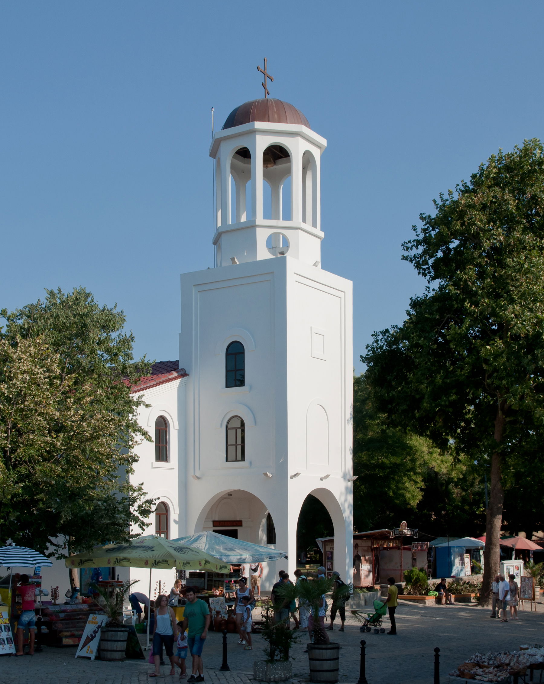 The belfry of Saints Cyril and Methodius Church in Sozopol, Bul…