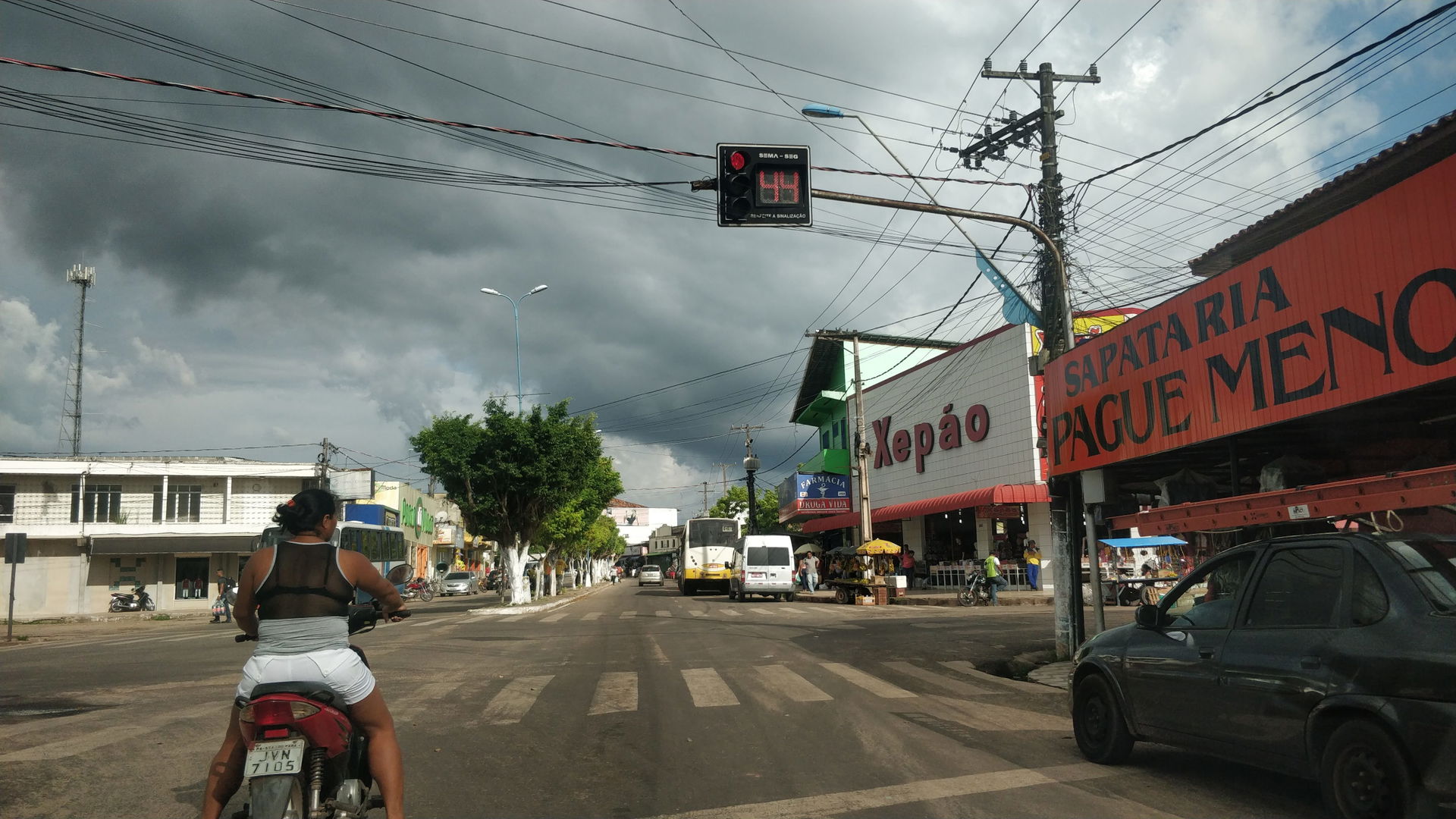 Main street of Santa Isabel do Pará, Brazil