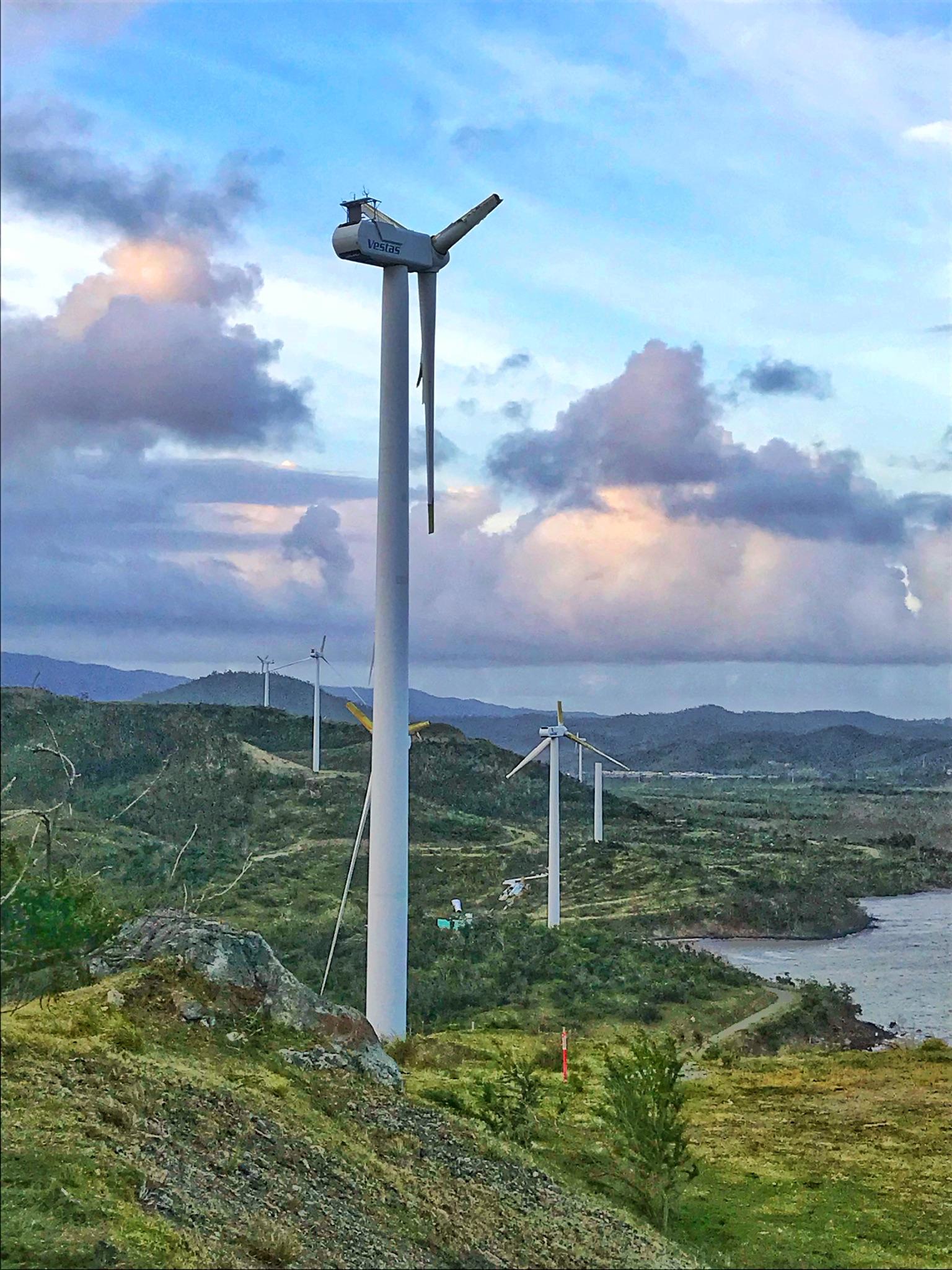 Damaged wind turbines at the Punta Lima wind farm. (Photo by Je…