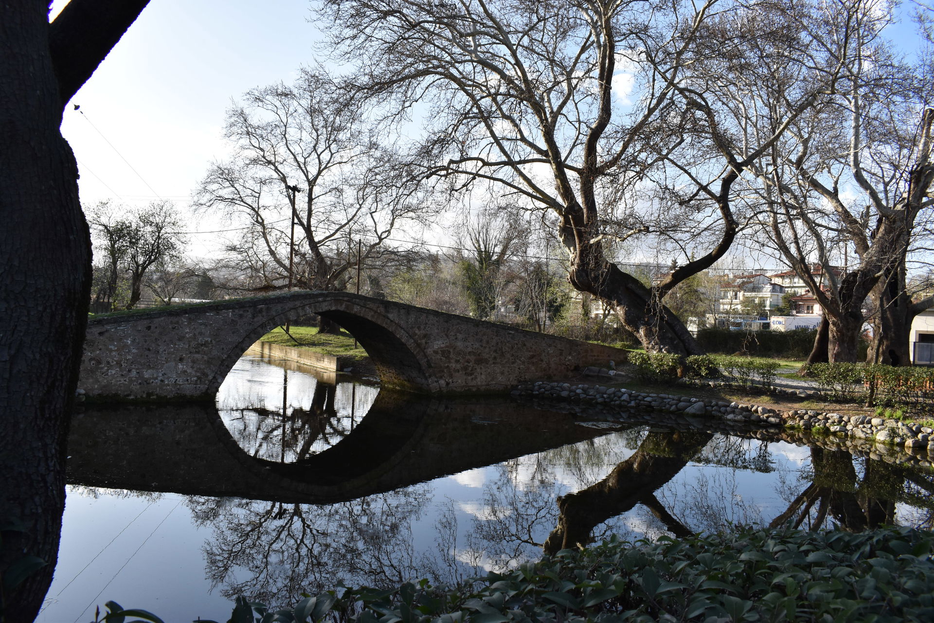 Stone bridge in Edessa, in northern Greece.