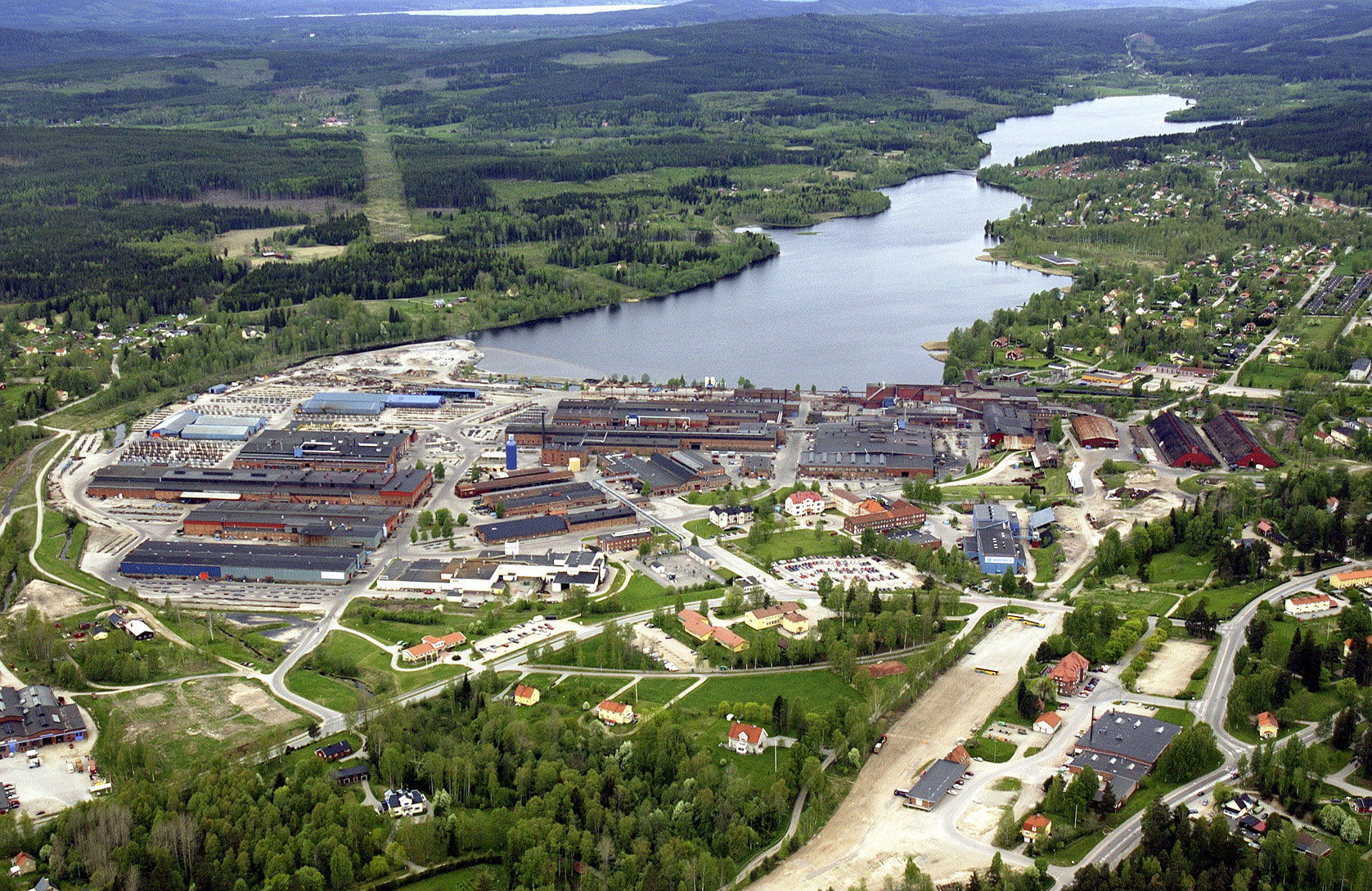 Aerial view of Uddeholms AB.