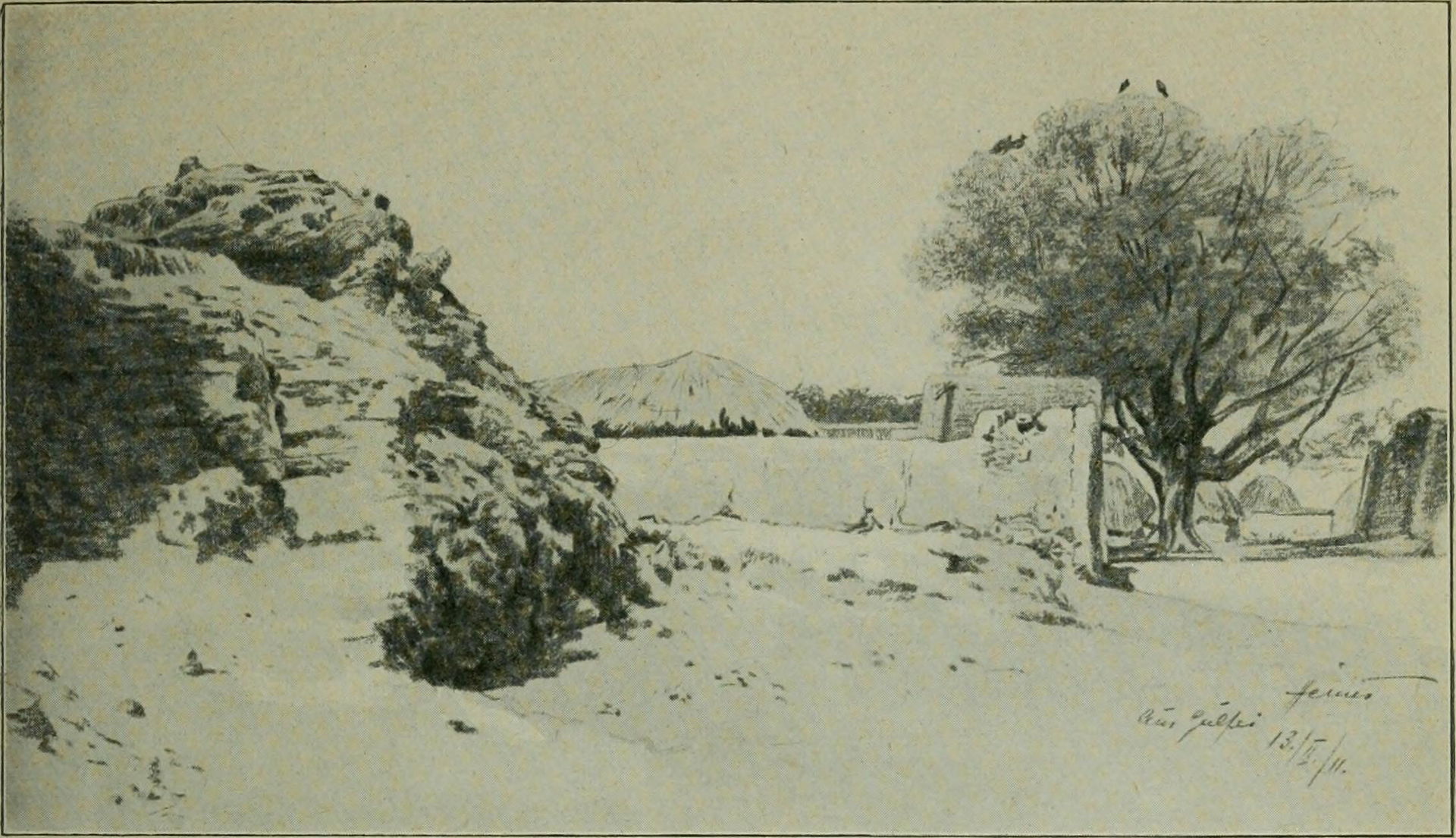 A corner in Gulfei. Drawing by Ernst M. Heims
Identifier: fromc…