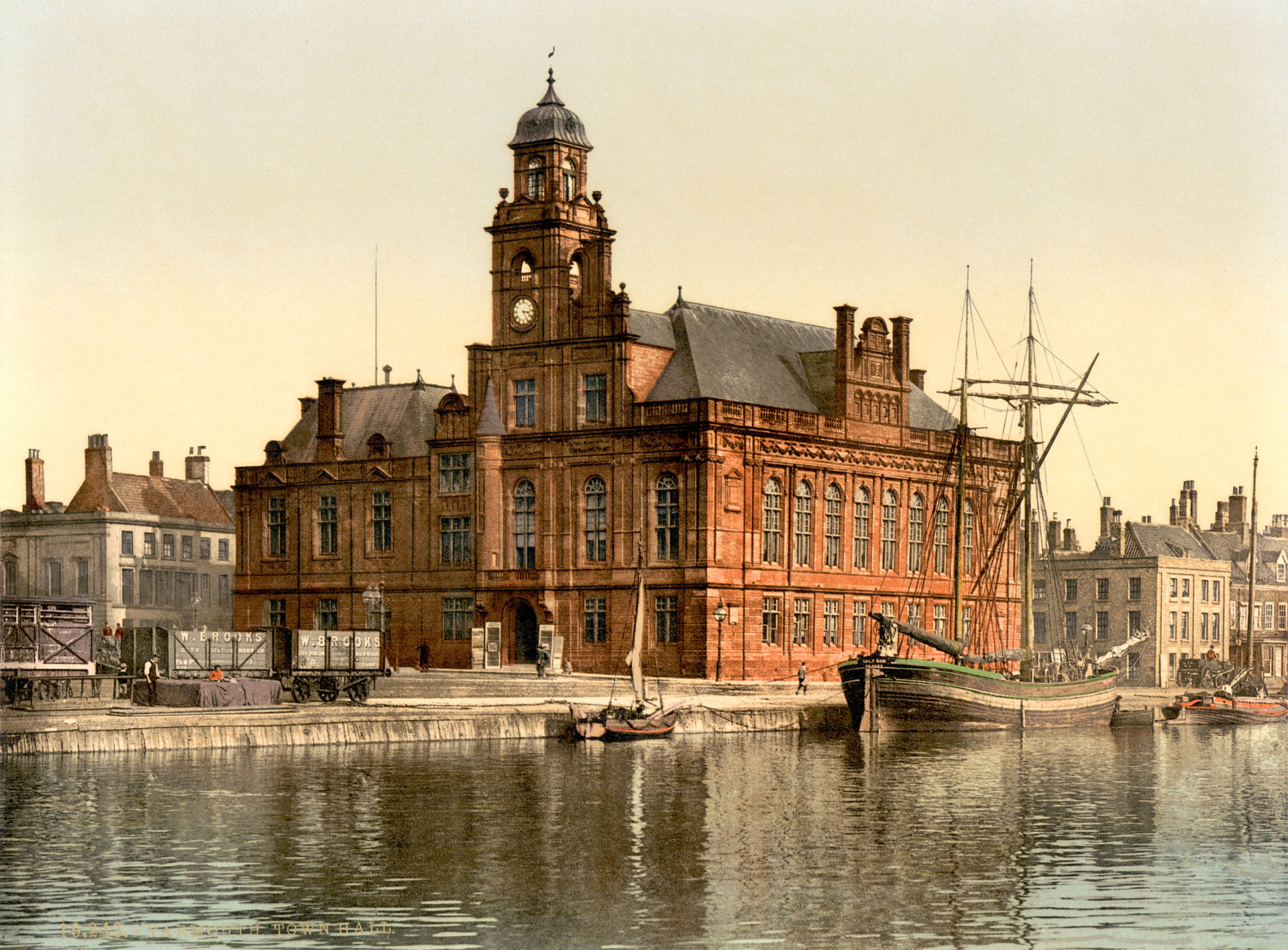 Town Hall, [Great] Yarmouth, [England]. Print no. "10243". Colo…