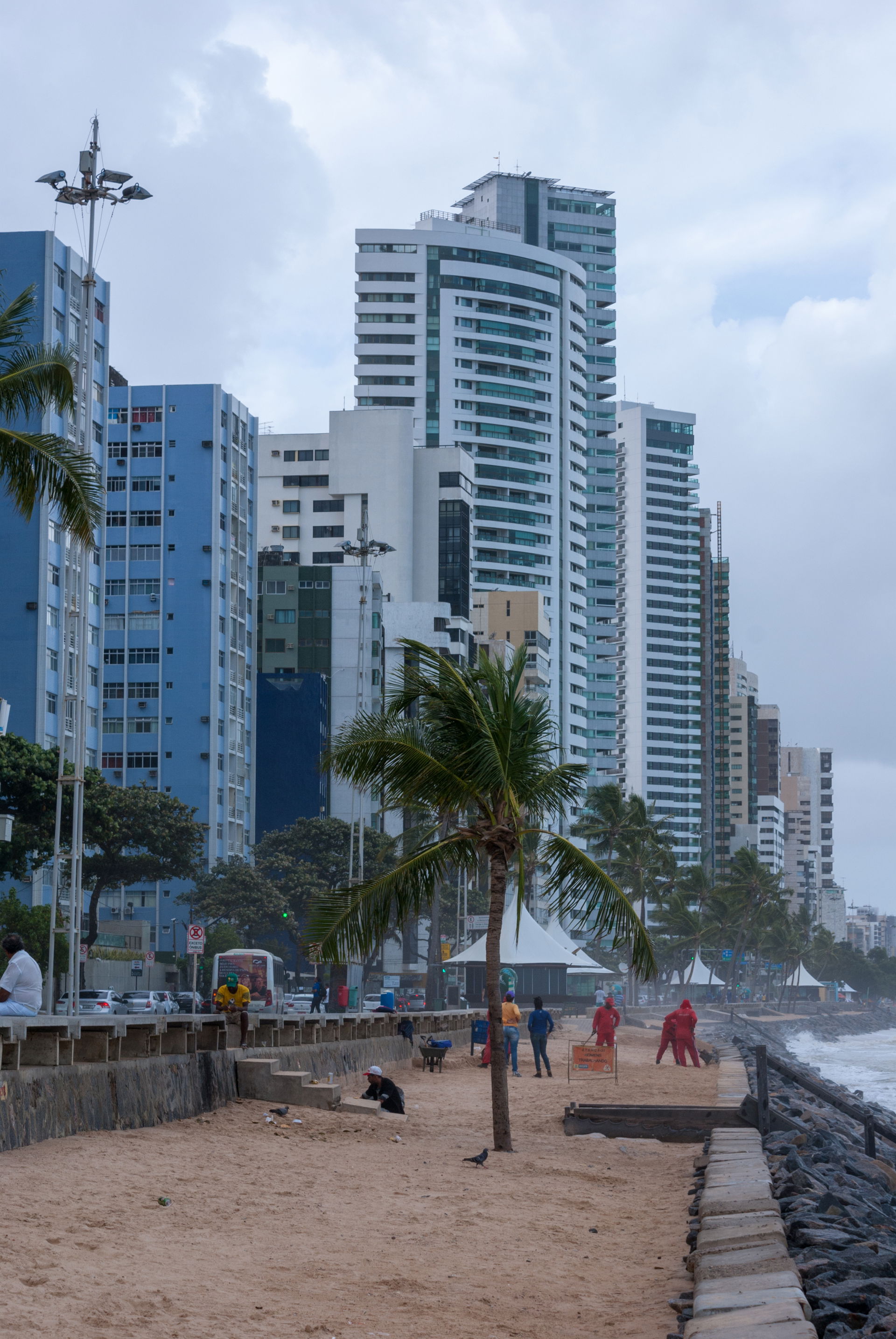High-rise apartment buildings on Avenida Boa Viagem in Recife