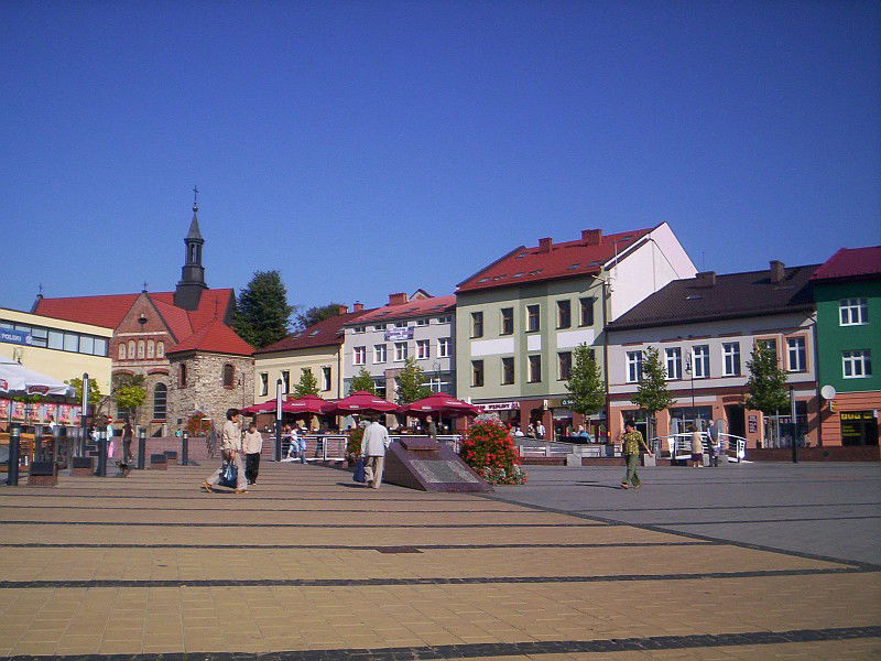Market Square, Chrzanów, Poland.