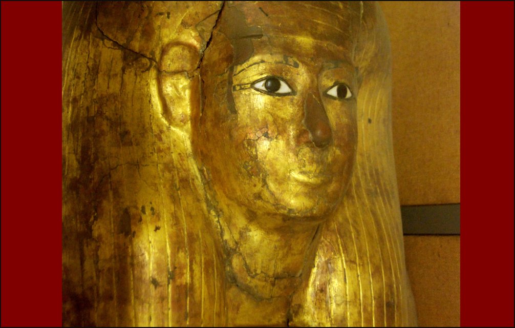 The inner gilded anthropoid coffin of Kha, the chief foreman at…