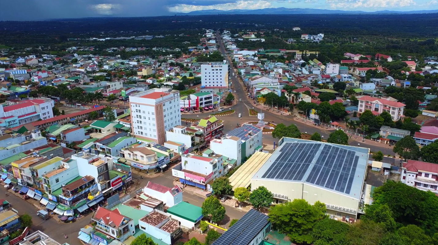 Toàn cảnh thị xã Buôn Hồ