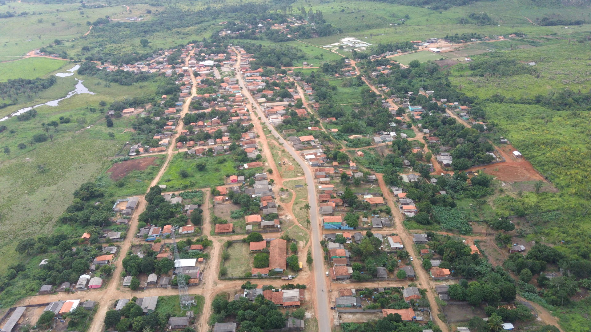 Vista Aérea do Distrito de Belo Monte, Novo Repartimento - PA
