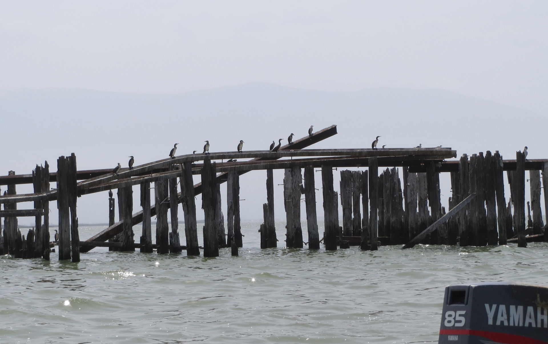 Remnants of World War II loading pier at Bandar Torkoman, Iran …