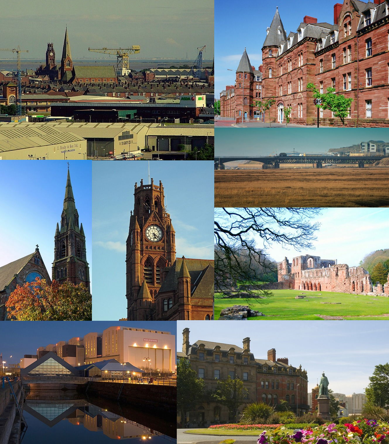 (Top to Bottom, Left to Right) Central Skyline of Barrow, Barro…