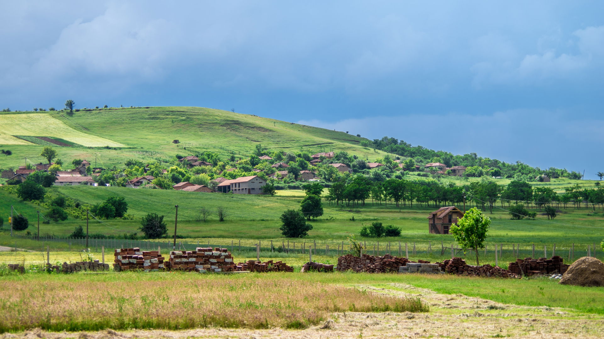 Panoramic photo of the village Vojnik