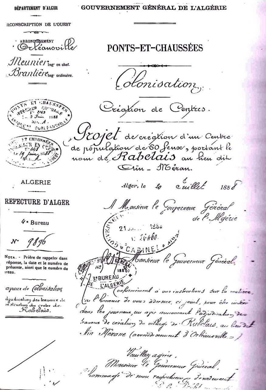 Document administratif autorisant la création de RABELAIS (20 J…