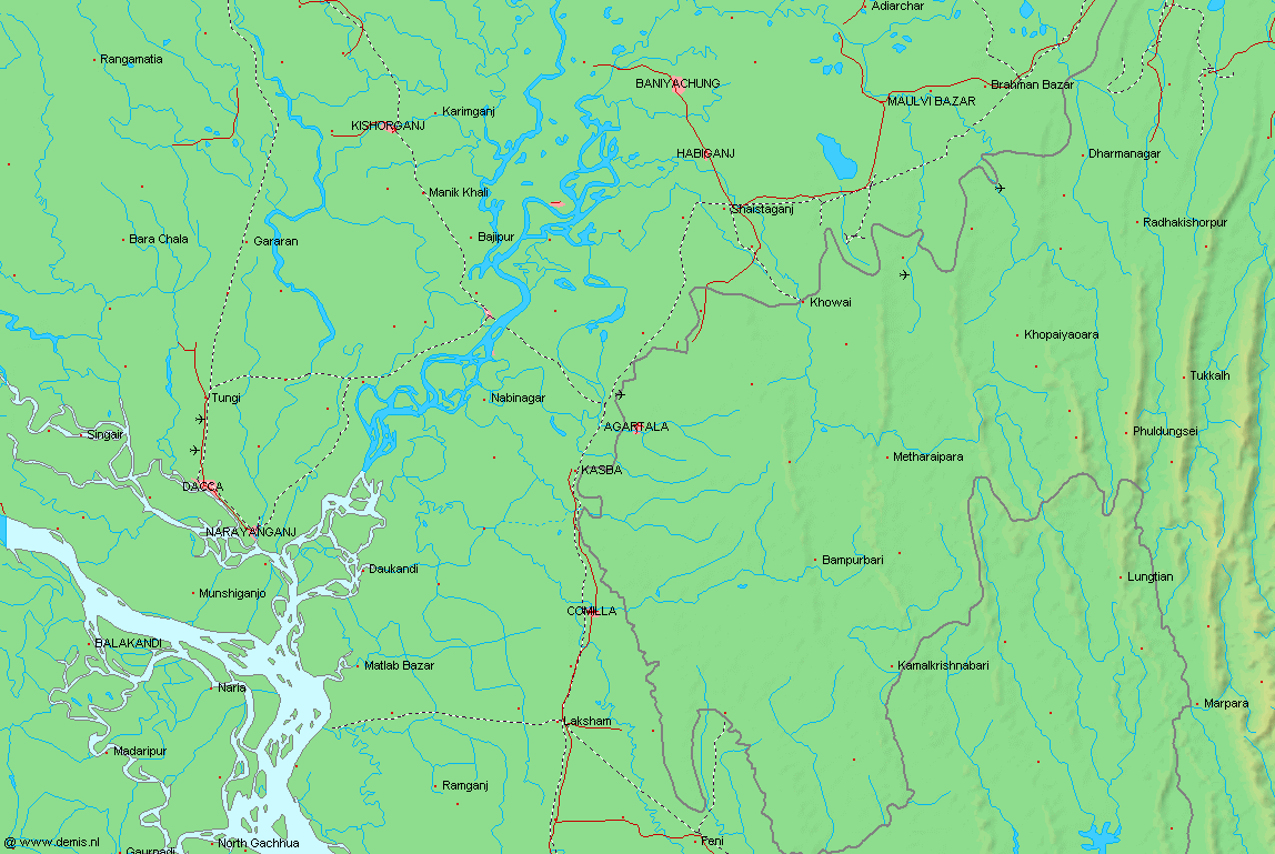 Surroundings of Agartala, India. Originated from http://www2.de…