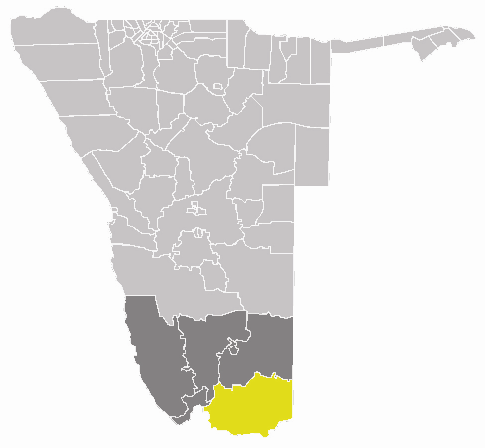 map of the Karasburg constituency within the Karas region, Nami…