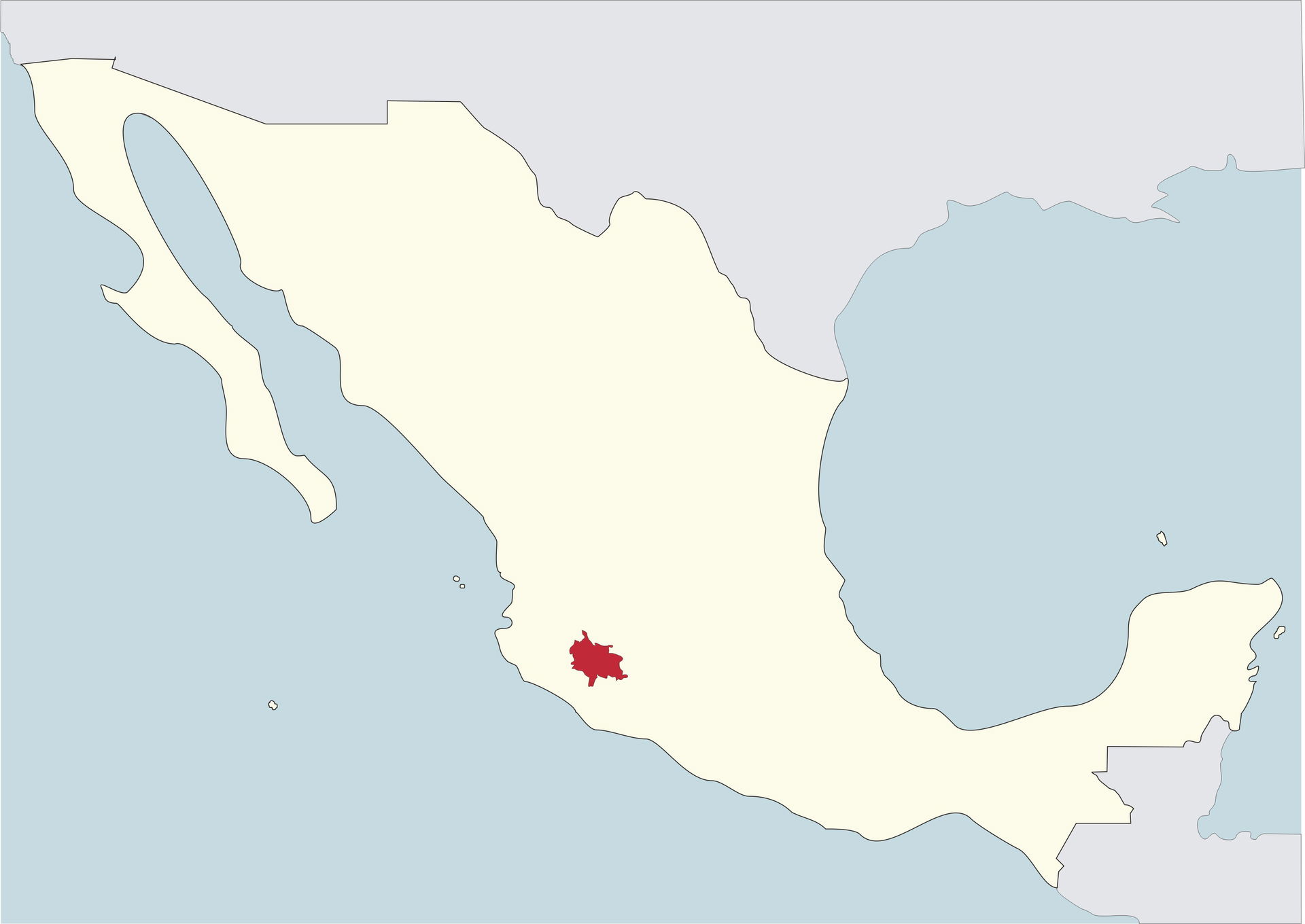 Map of the Roman Catholic Diocese of Ciudad Guzman in Mexico