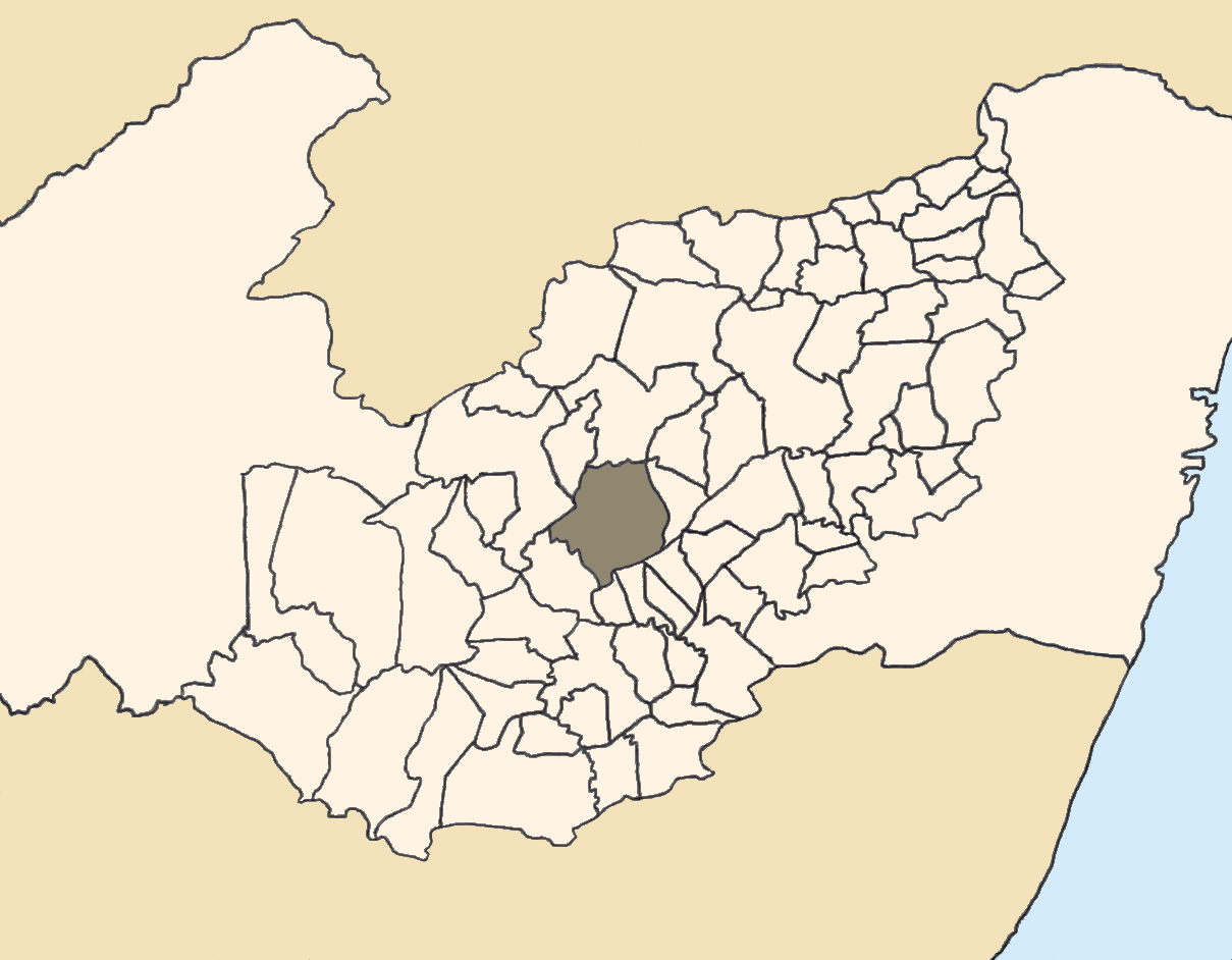 Mapa da mesorregião Agreste de Pernambuco (Brasil) subdivida em…