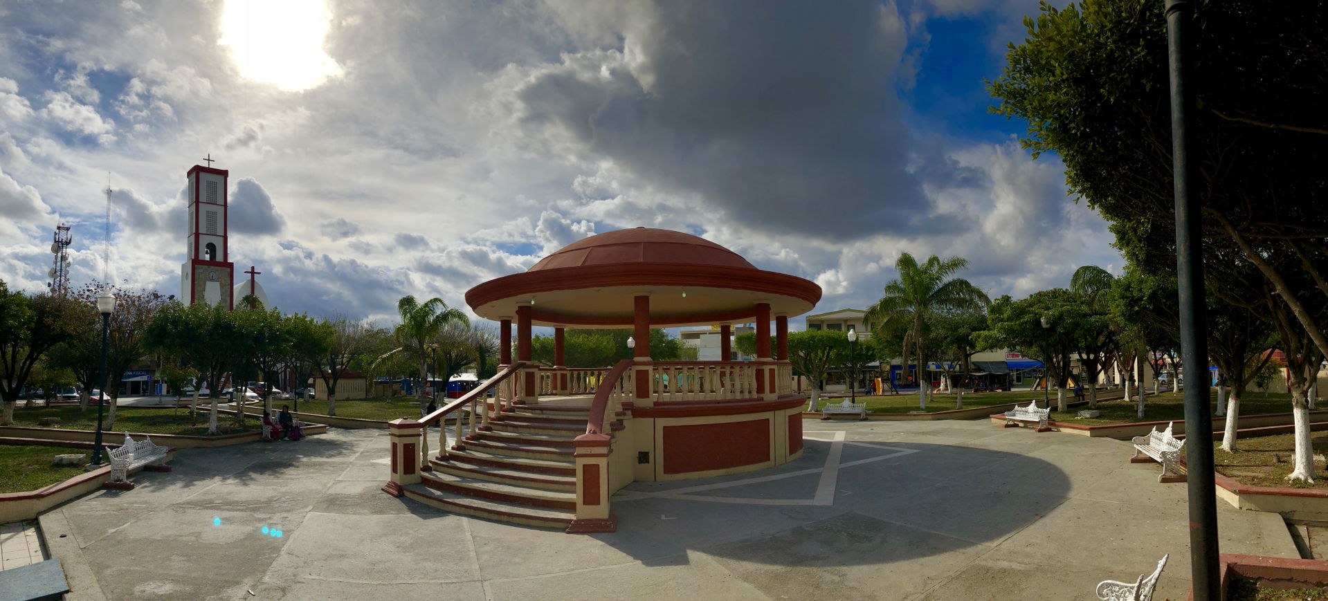 Imagen de la plaza de Valle Hermoso Tamaulipas previo a su remo…