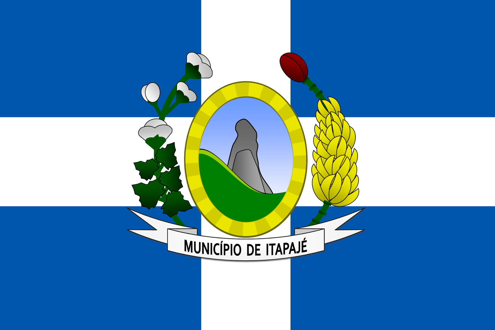 Flag of Itapajé (Ceará) - Copyrited by the brazilian law of Ind…