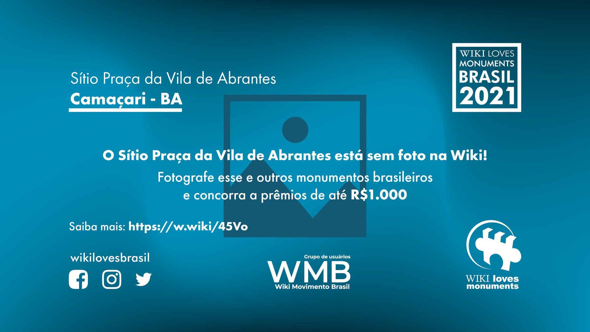 Arte de divulgação para o Wiki Loves Monuments - monumentos sem…