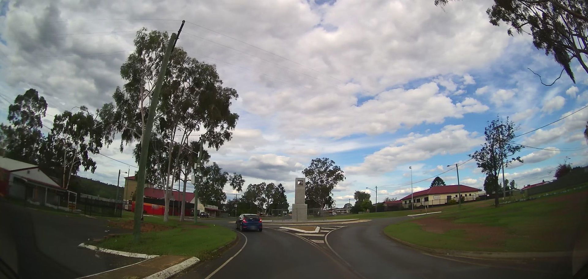 Town centre of Cherbourg, Queensland: square in front of the To…