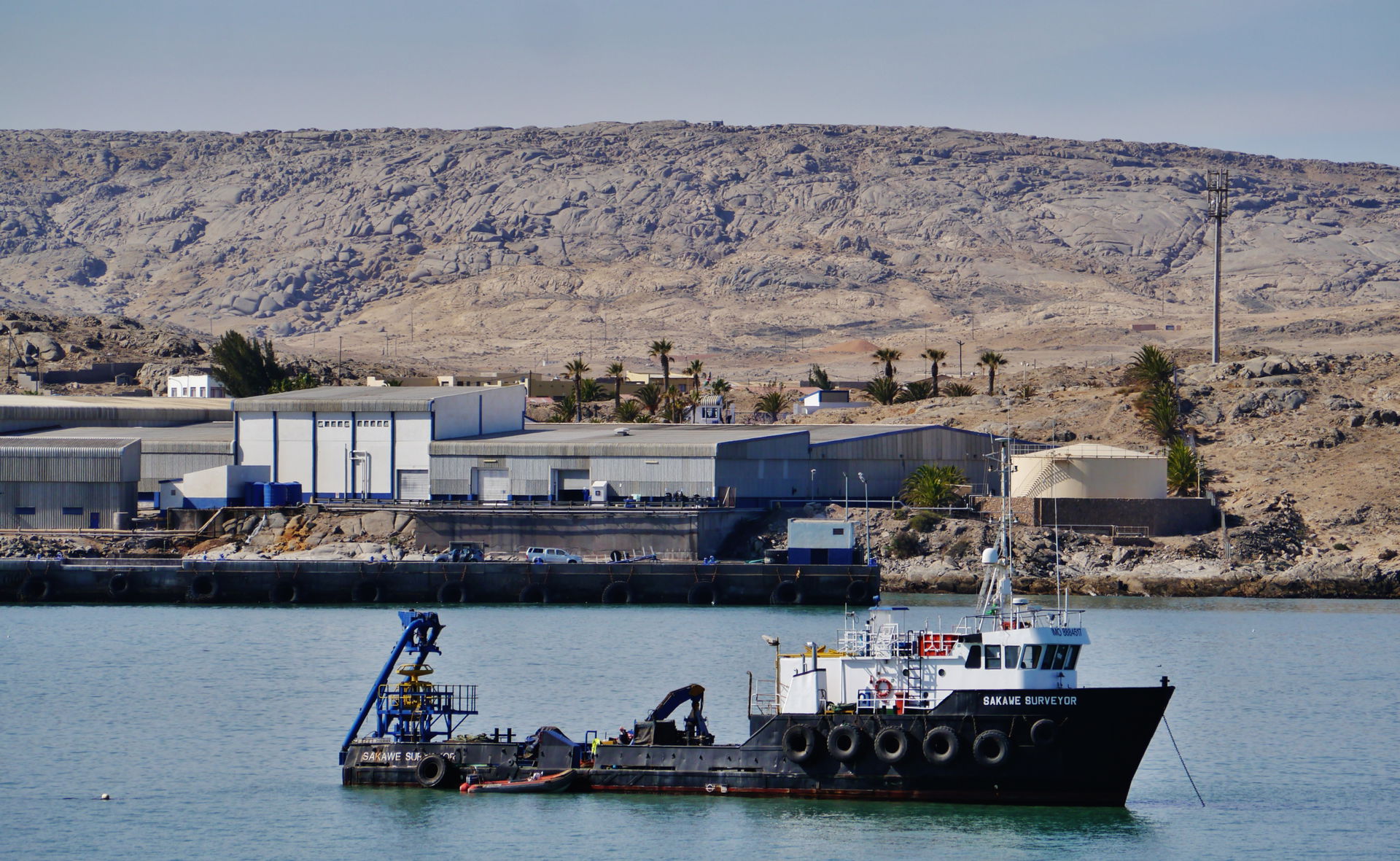View from the Shark Island to the Waterfront, Lüderitz, Region …