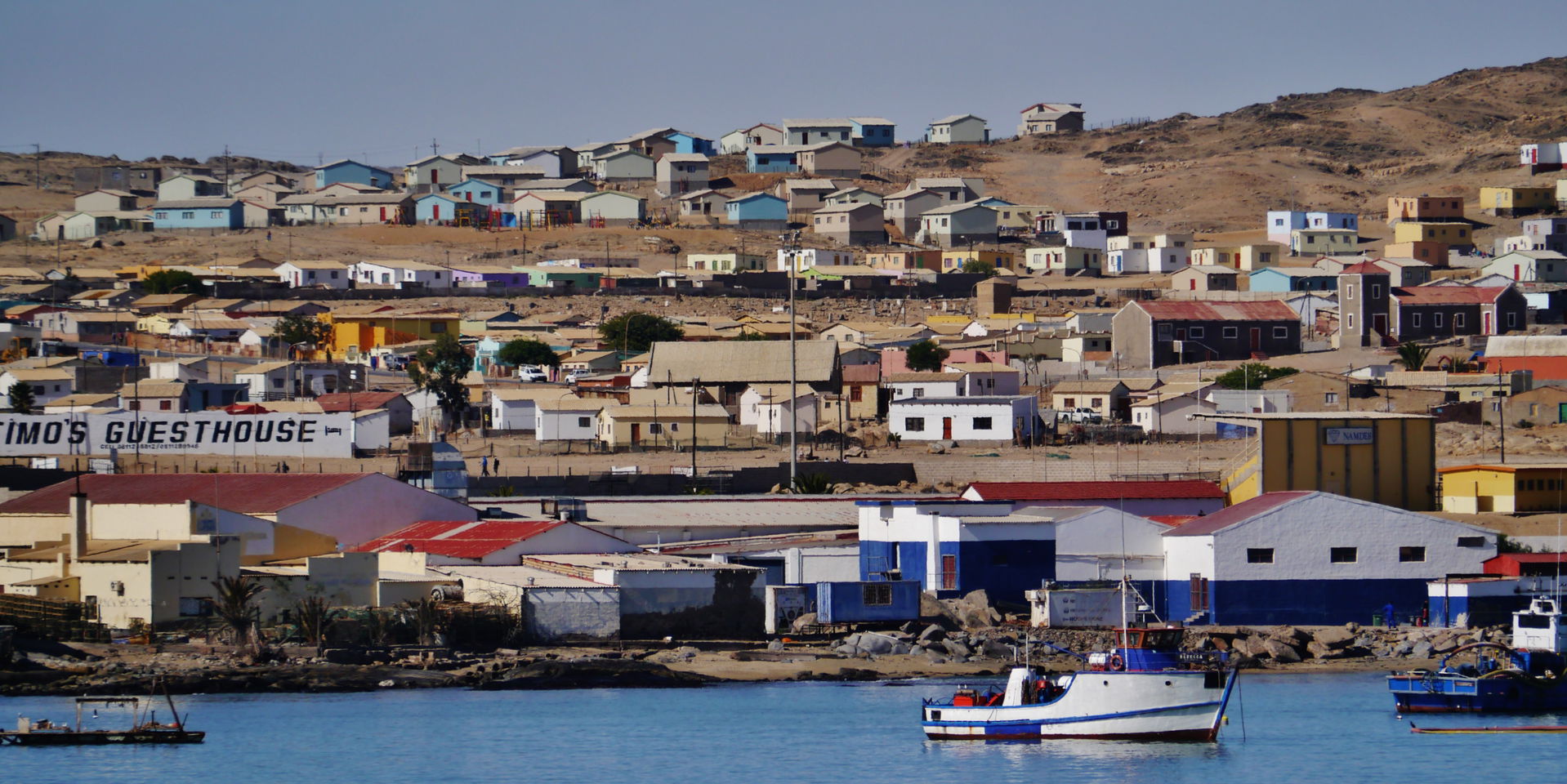 View from the Shark Island to the Waterfront, Lüderitz, Region …