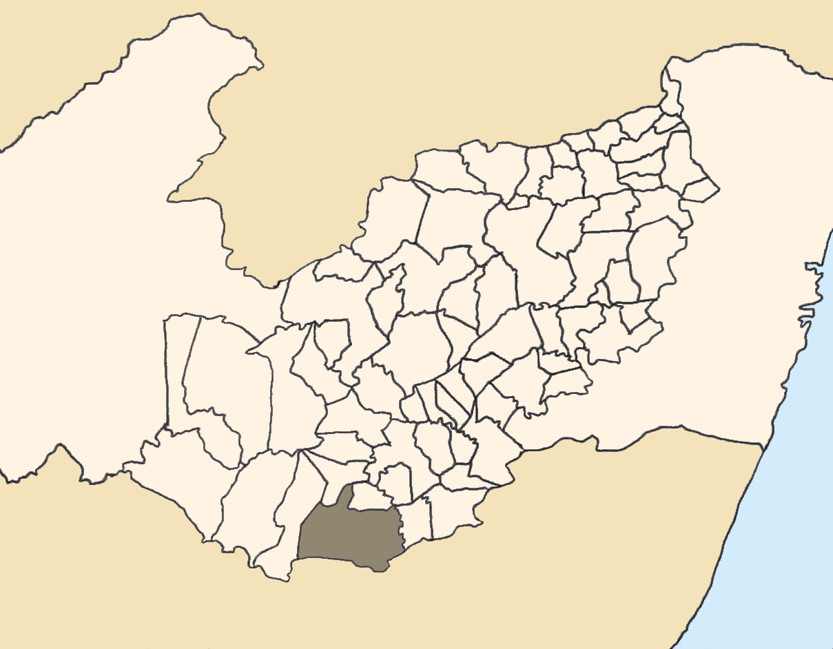Mapa da mesorregião Agreste de Pernambuco (Brasil) subdivida em…