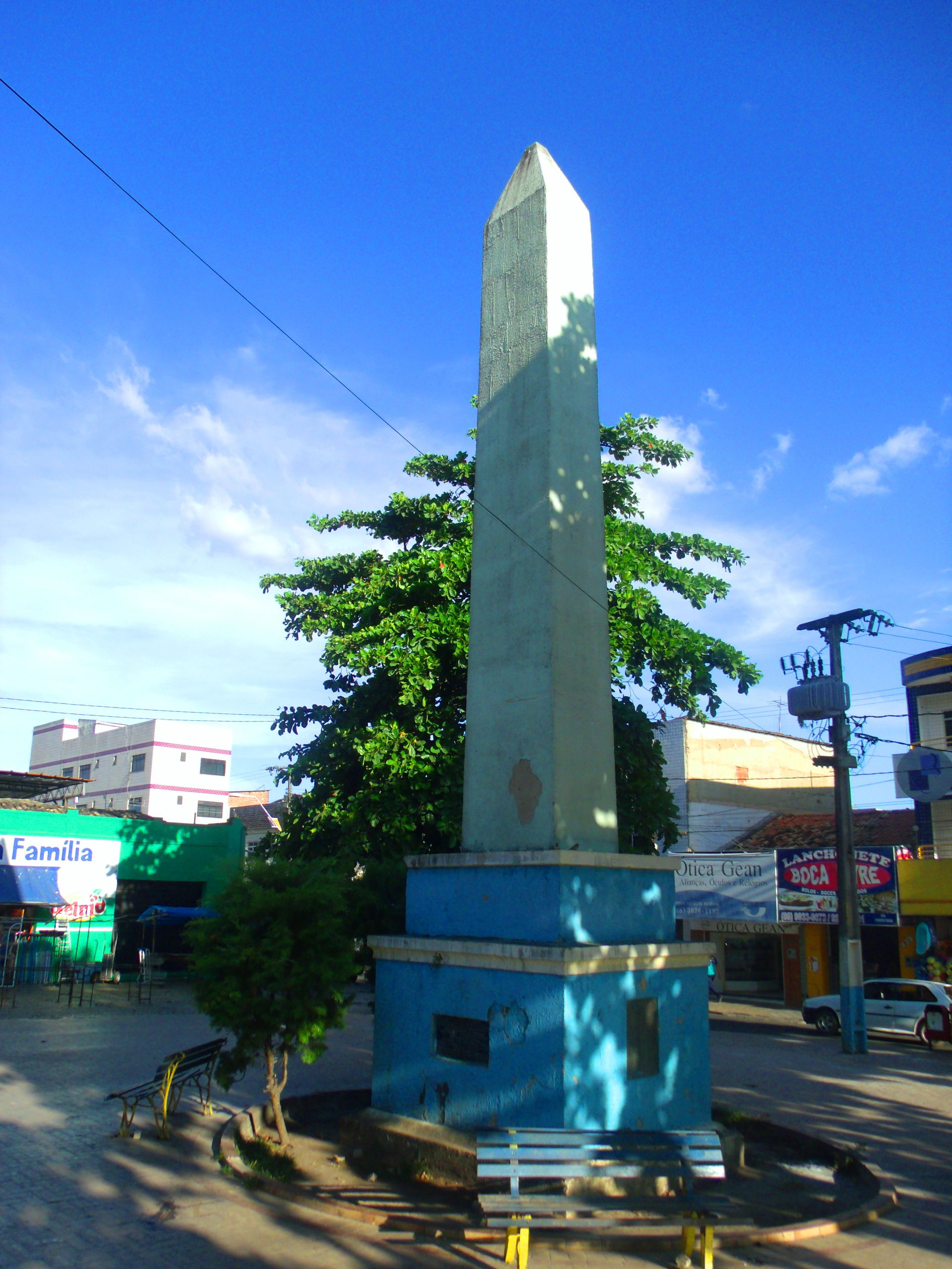 Obelisco de São Benedito, erigido em 1973, em homenagem ao prim…