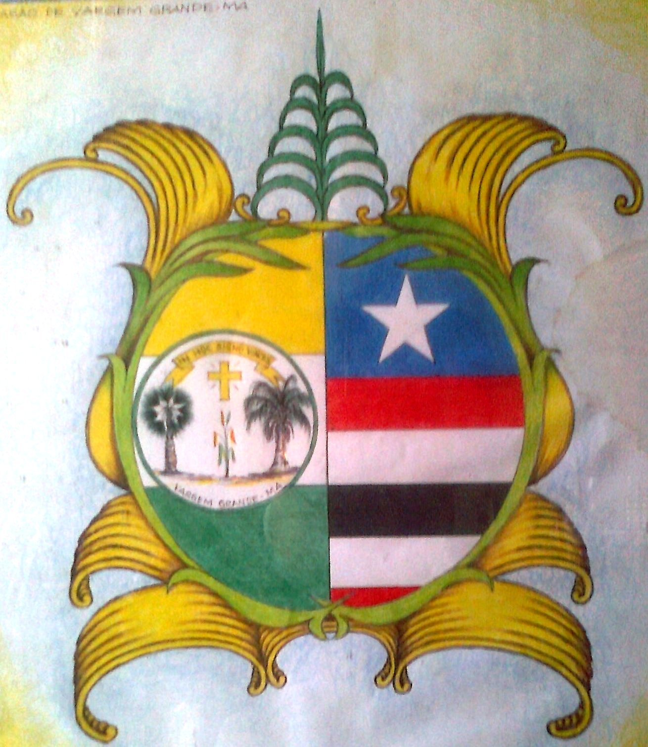 Este é o Brasão de Vargem Grande - Maranhão