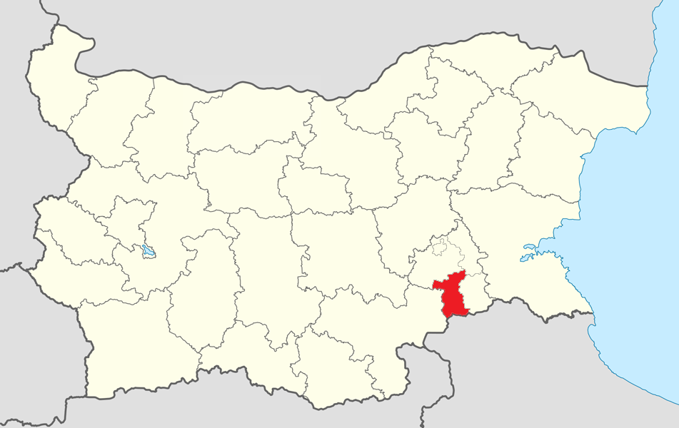 Location map of Elhovo Municipality within Bulgaria and Yambol …