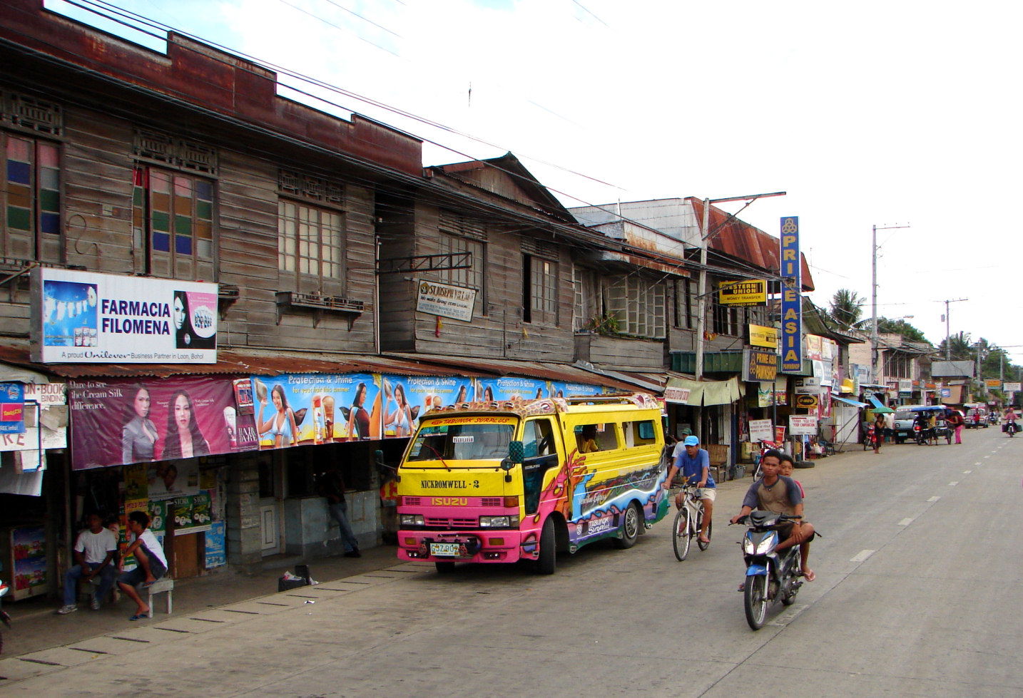 Main street through Loon, Bohol, Philippines