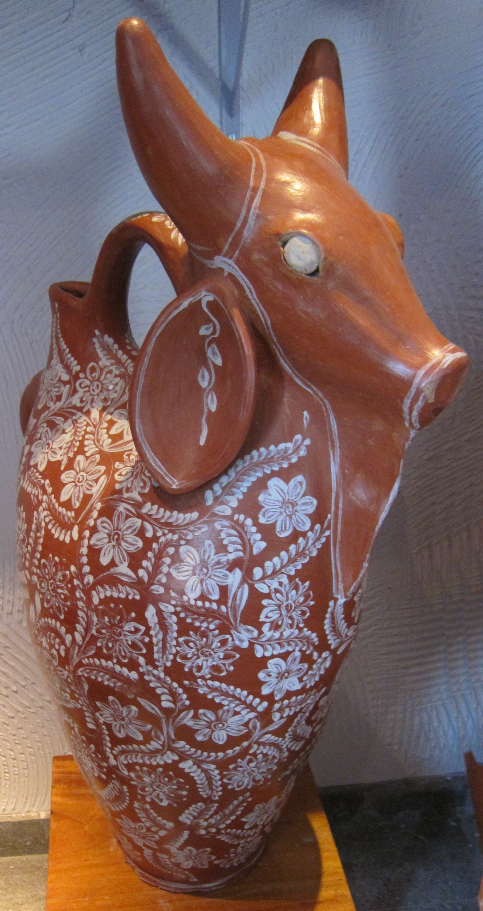 Ceramic ewer from Maragogipe, State of Bahia, Brazil. This ewe…