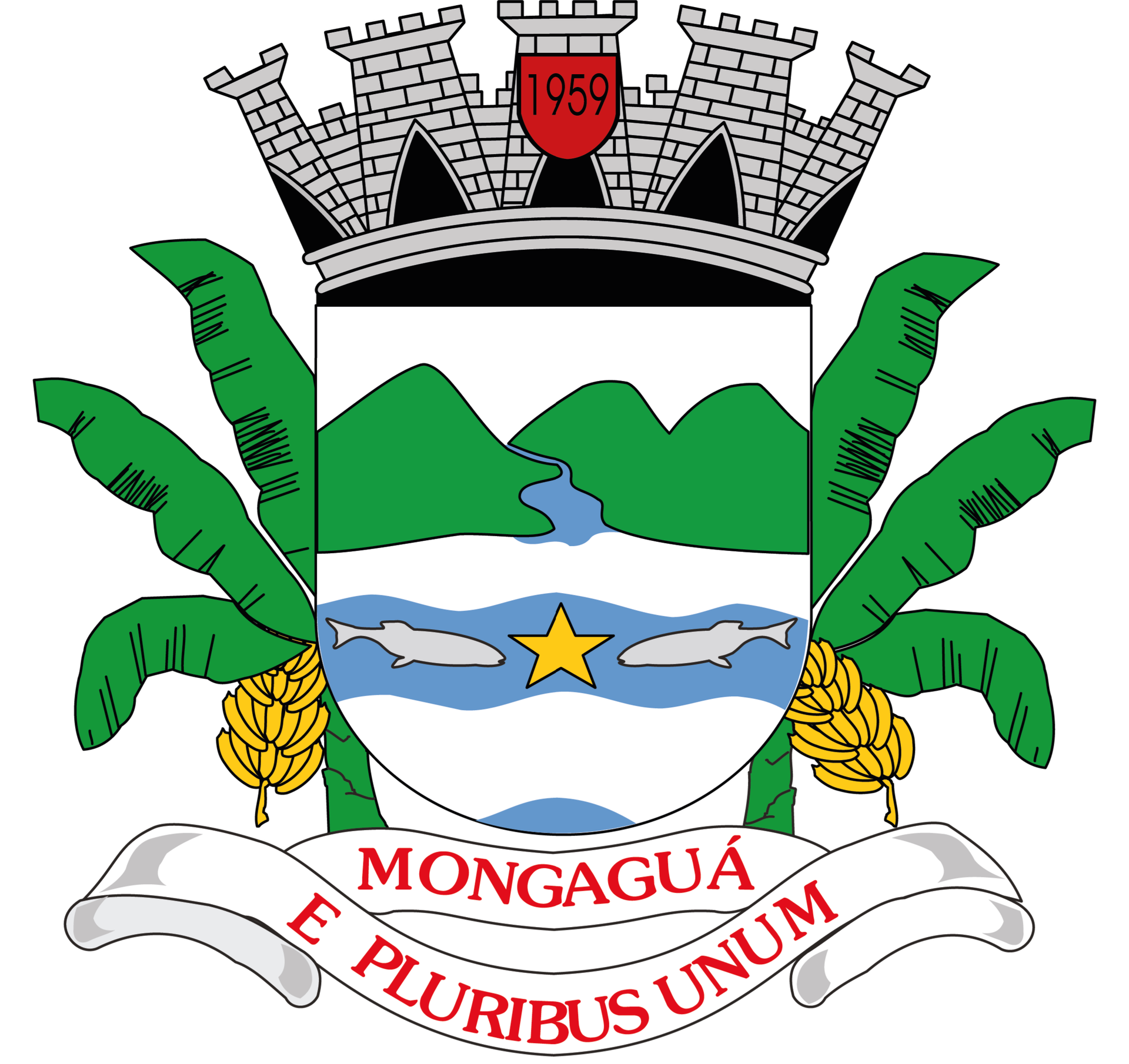 Brasão de armas (emblema, logótipo) do município de Mongaguá