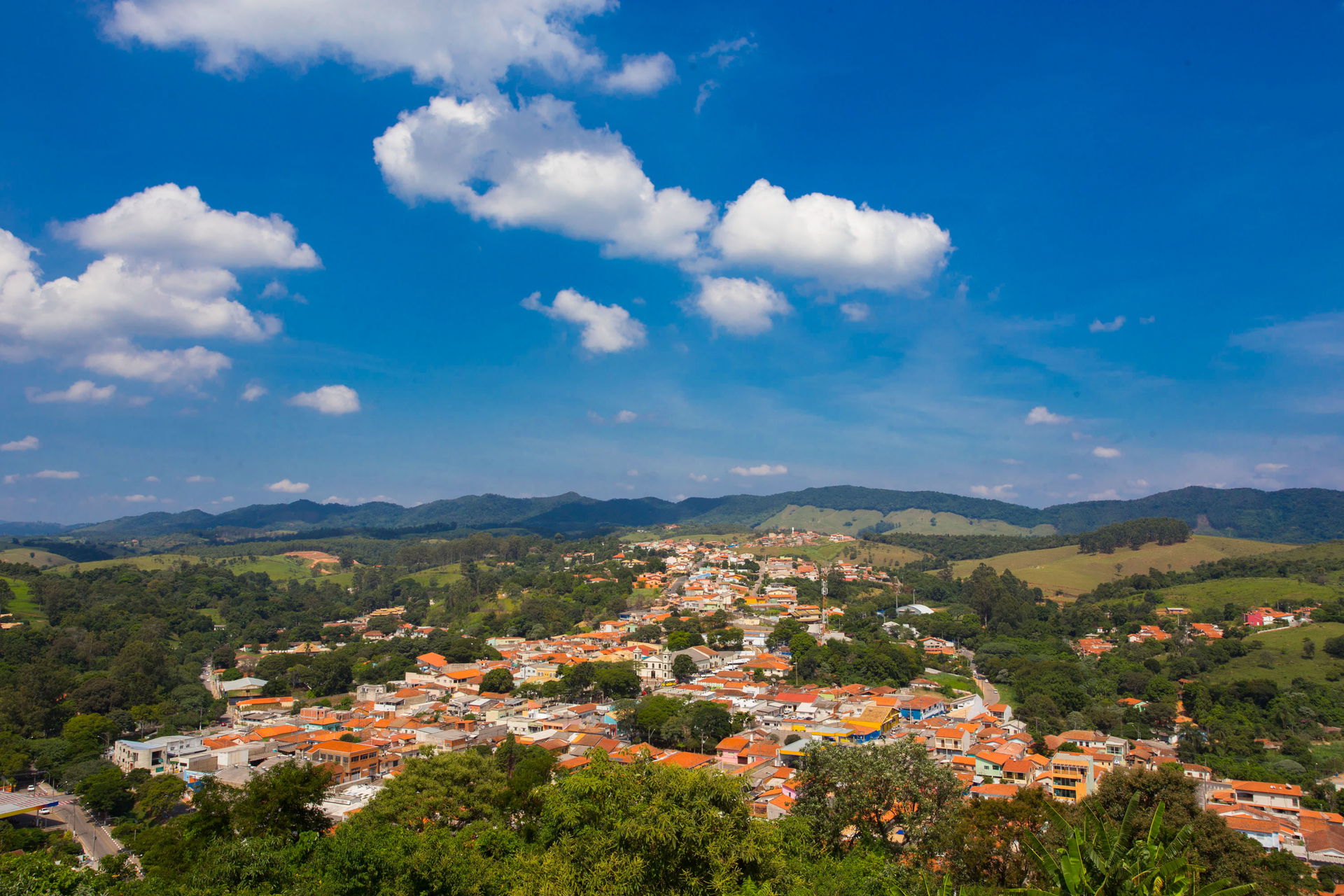 Vista parcial da cidade de Cabreúva, interior do estado de São …
