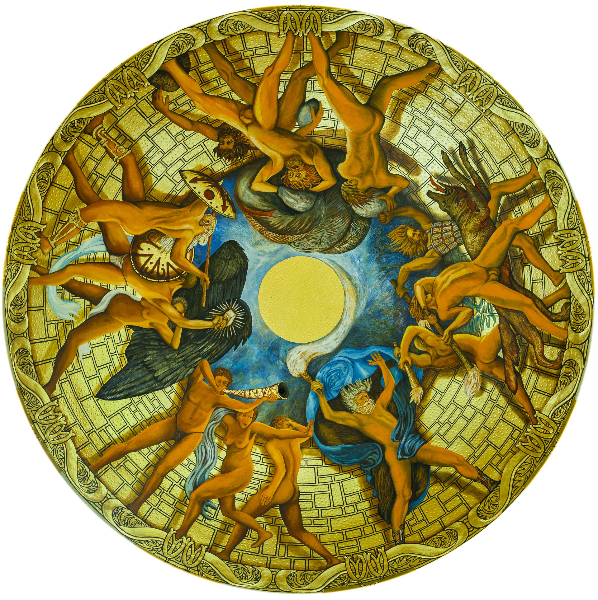 Fresco at the cupola of Burschenschaftsdenkmal in Eisenach