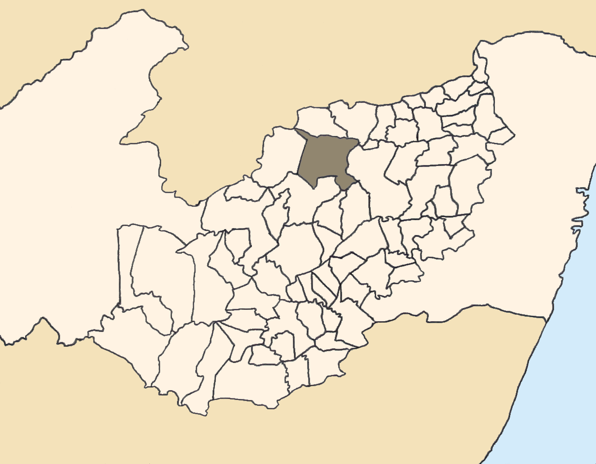Mapa da mesorregião Agreste de Pernambuco (Brasil) subdivida em…