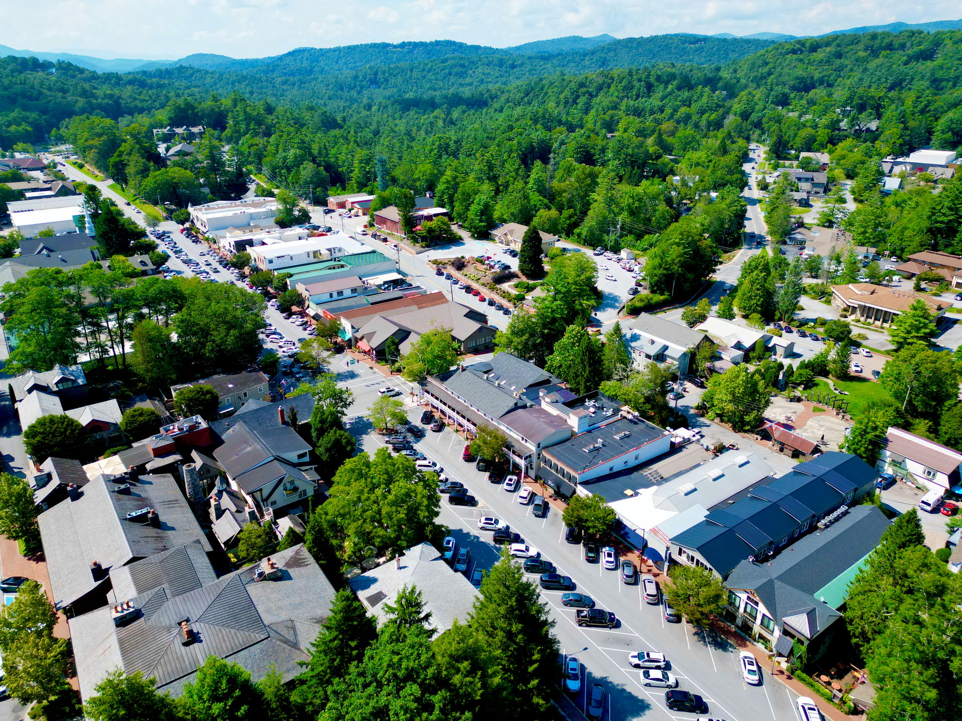 The town of Highlands, North Carolina, in Macon County