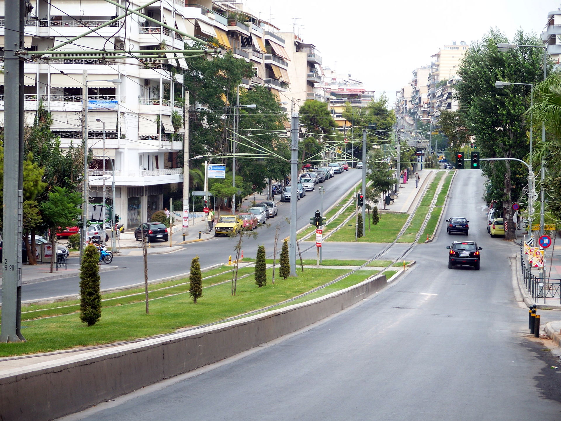 Eleftheriou Venizelou Ave., main street of Nea Smyrni in Athens.