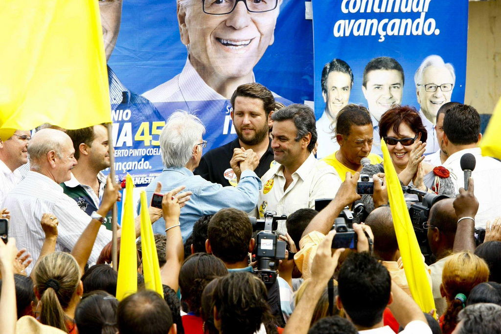 Aécio Neves e Itamar Franco, candidatos ao Senado pela coligaçã…