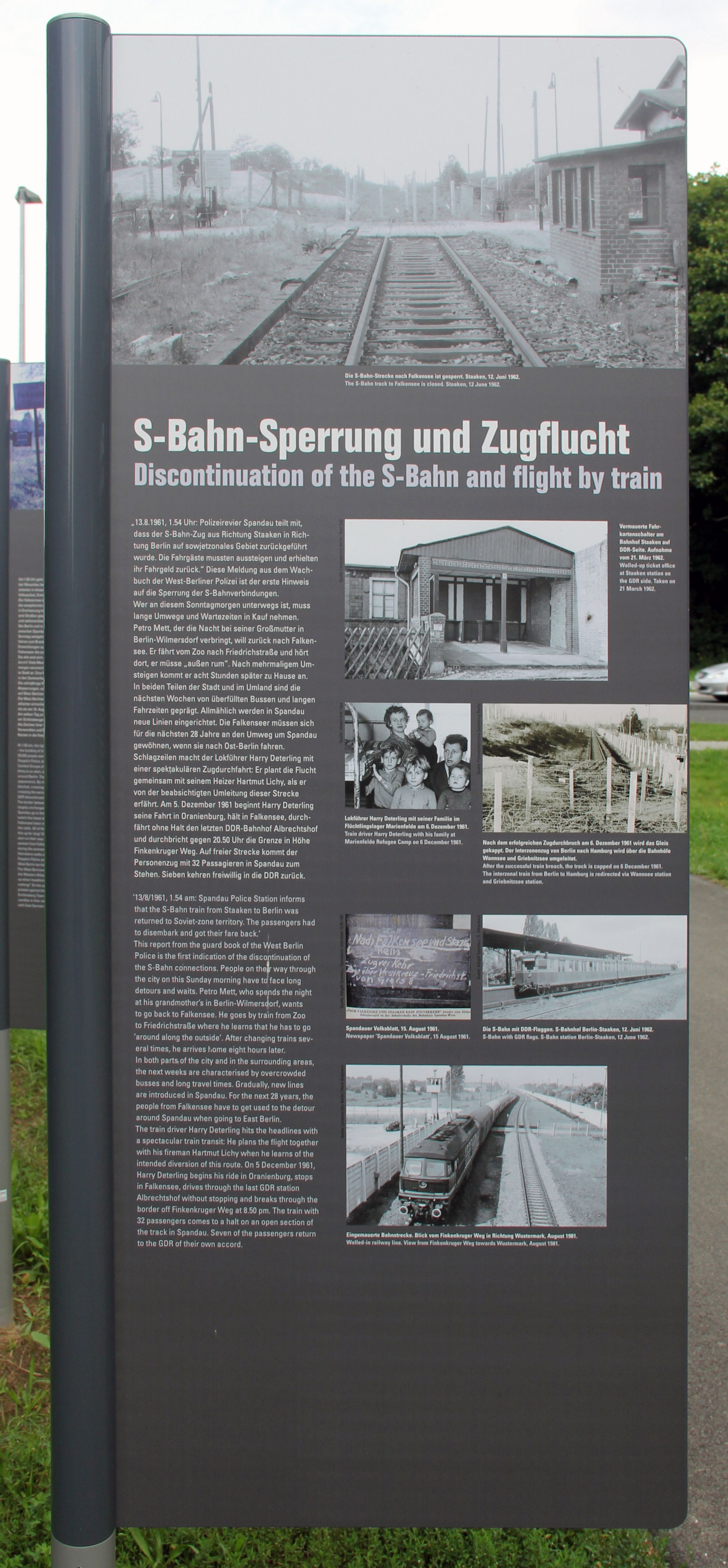 Memorial plaque, Deutsche Teilung, Bürgermeistergarten, Falkens…