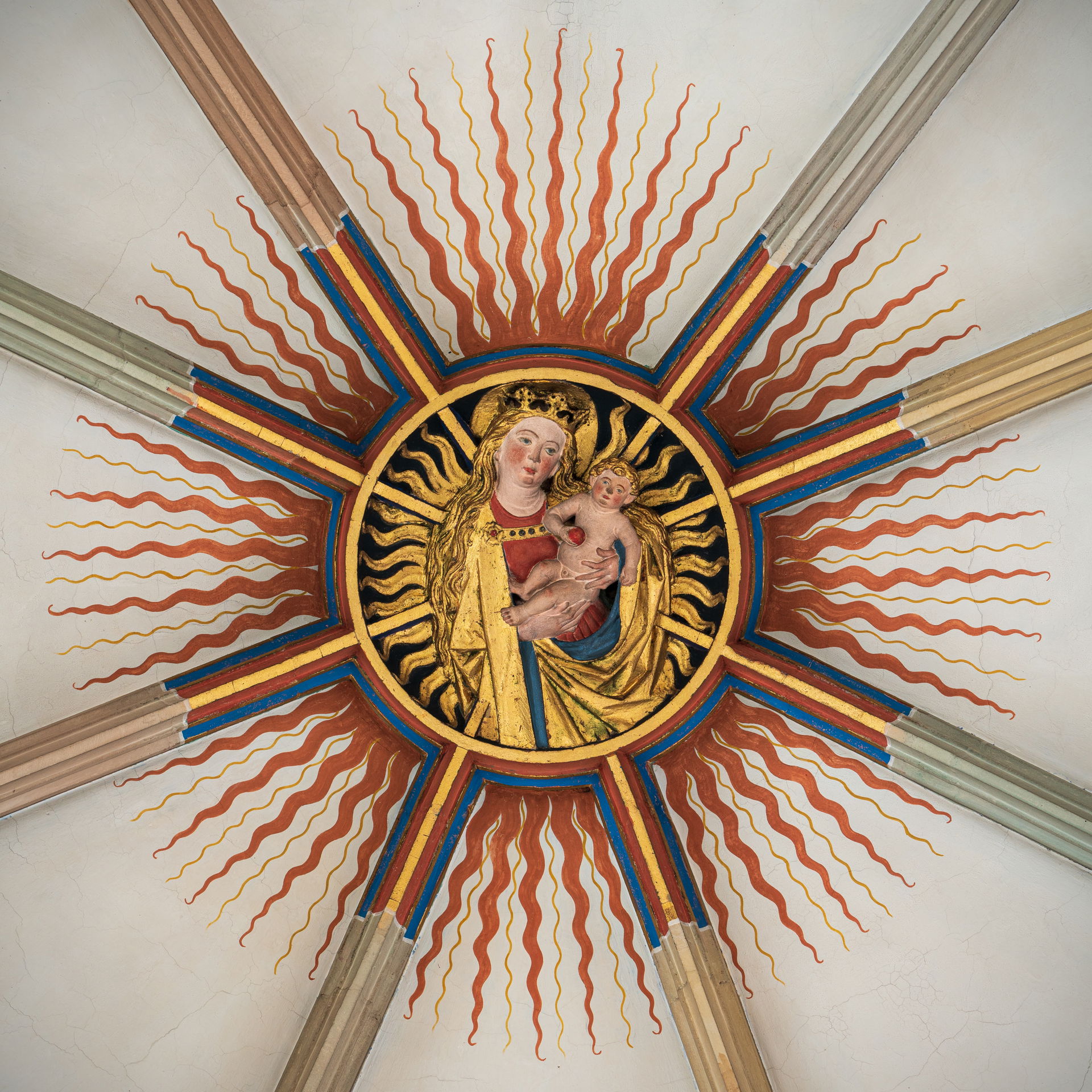 Tübingen: The easternmost keystone of the Gothic vault in the c…