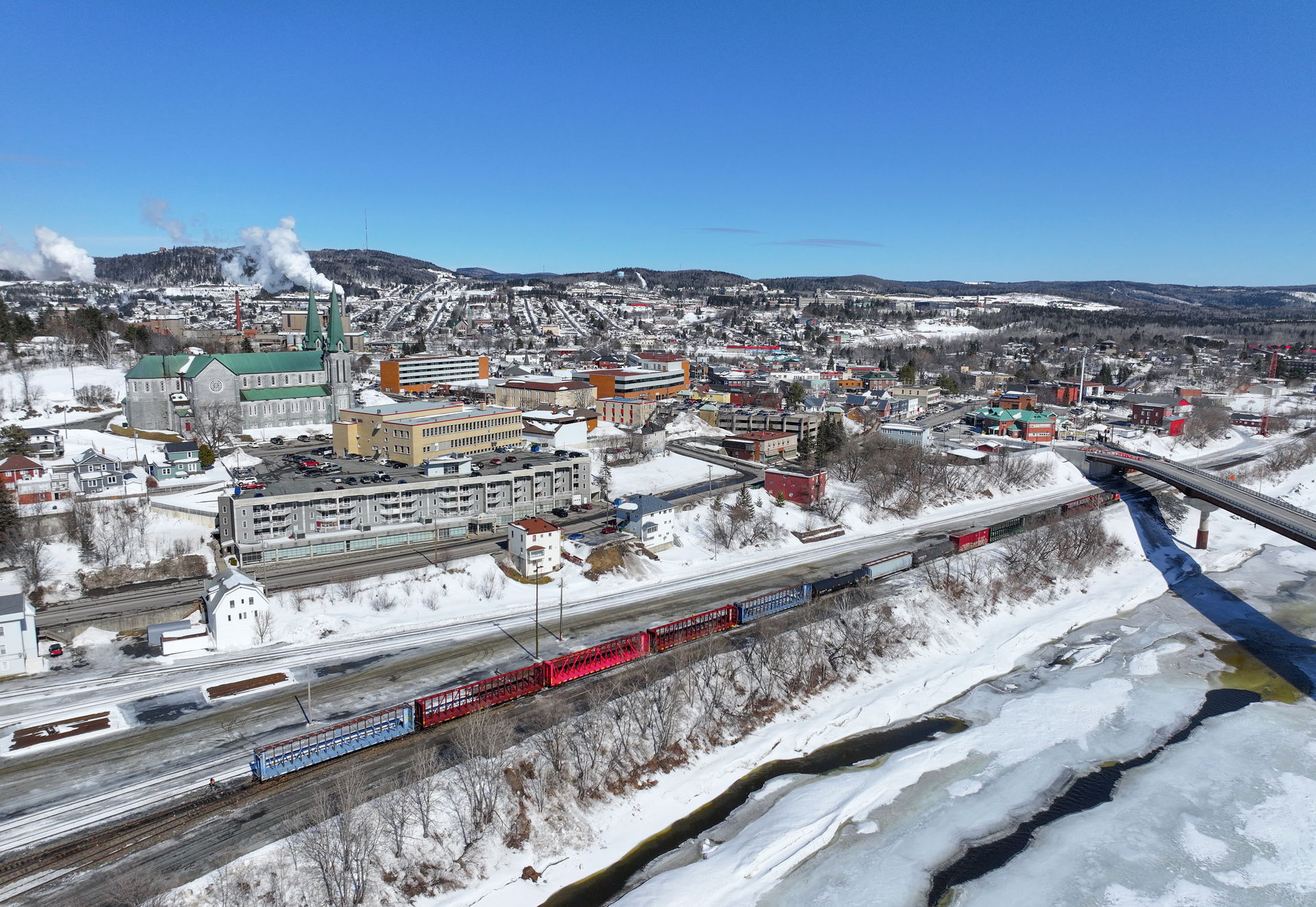 Skyline of Edmunston, New Brunswick
