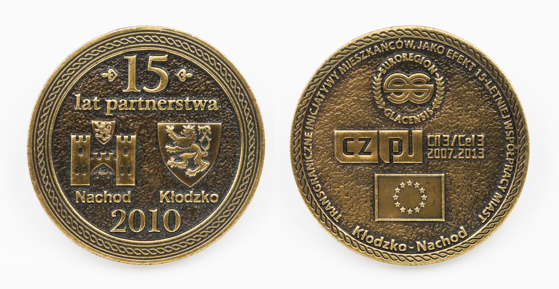 Medal of 15 years of town twinning Nachod Kłodzko