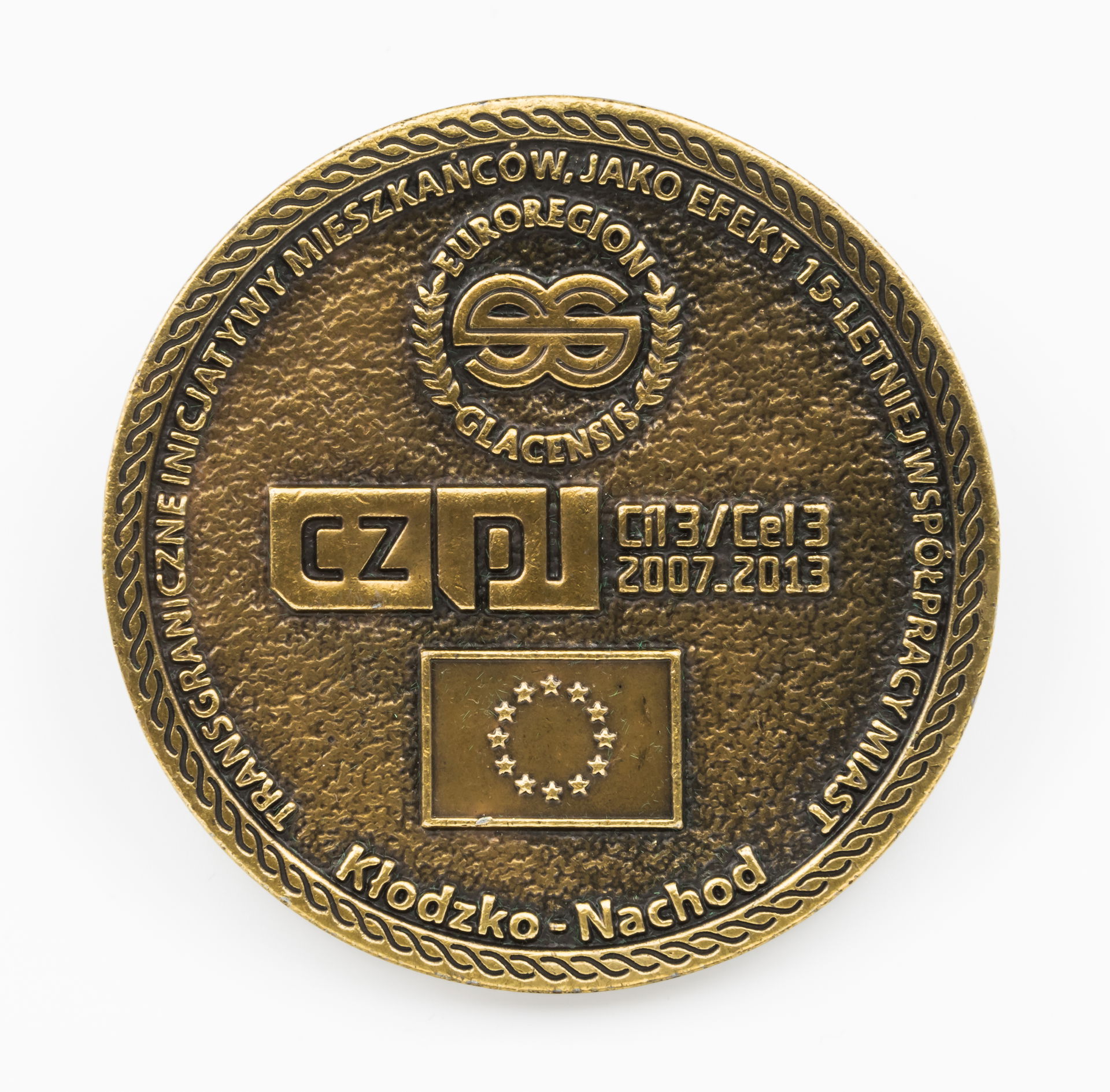 Medal of 15 years of town twinning Nachod Kłodzko